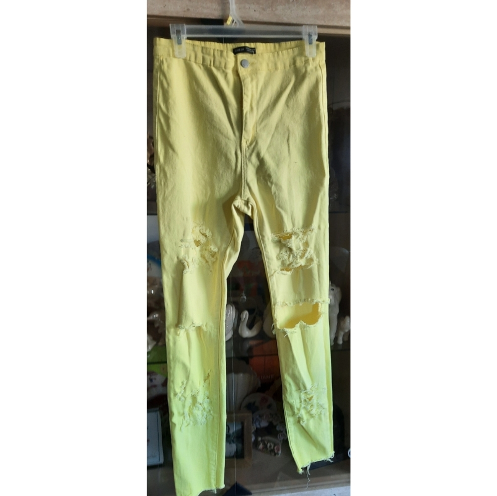 Yellow Straight Leg Jeans - Picture 5 of 6